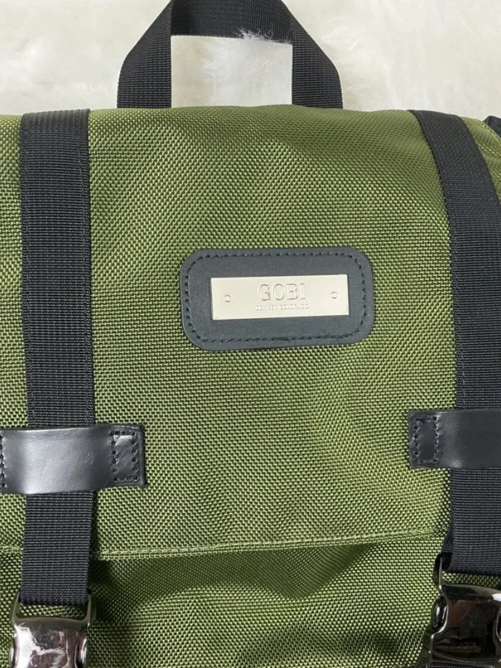 Gobi Green Black Webbing Getaway Commuting Camping Backpack